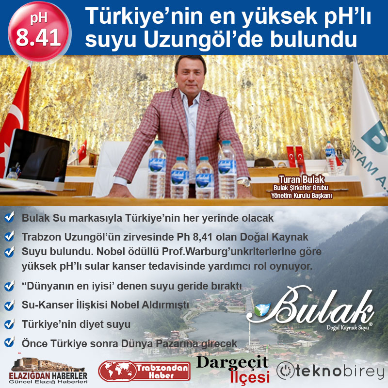Basın Haberi: Türkiye'nin En Yüksek pH'lı Suyu Uzungöl'de Bulundu