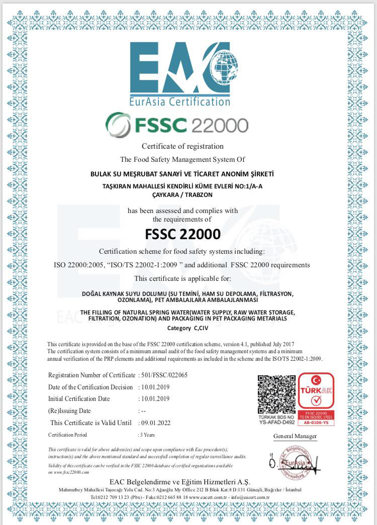ISO 22000 Gıda Güvenliği Yönetim Sistemi